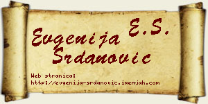 Evgenija Srdanović vizit kartica